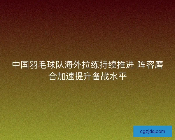 中国羽毛球队海外拉练持续推进 阵容磨合加速提升备战水平